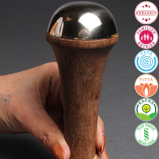 Original Ayurveda Kansa Gesicht/Kopf Massage Stab, grob oder fein, handgemacht (Ayurveda Paradies) | Massage & Entspannung | Ayurveda Paradies Schweiz
