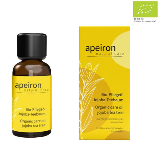 Bio-Pflegeöl Jojoba-Teebaum von Apeiron, 30ml | Körperöle | Apeiron