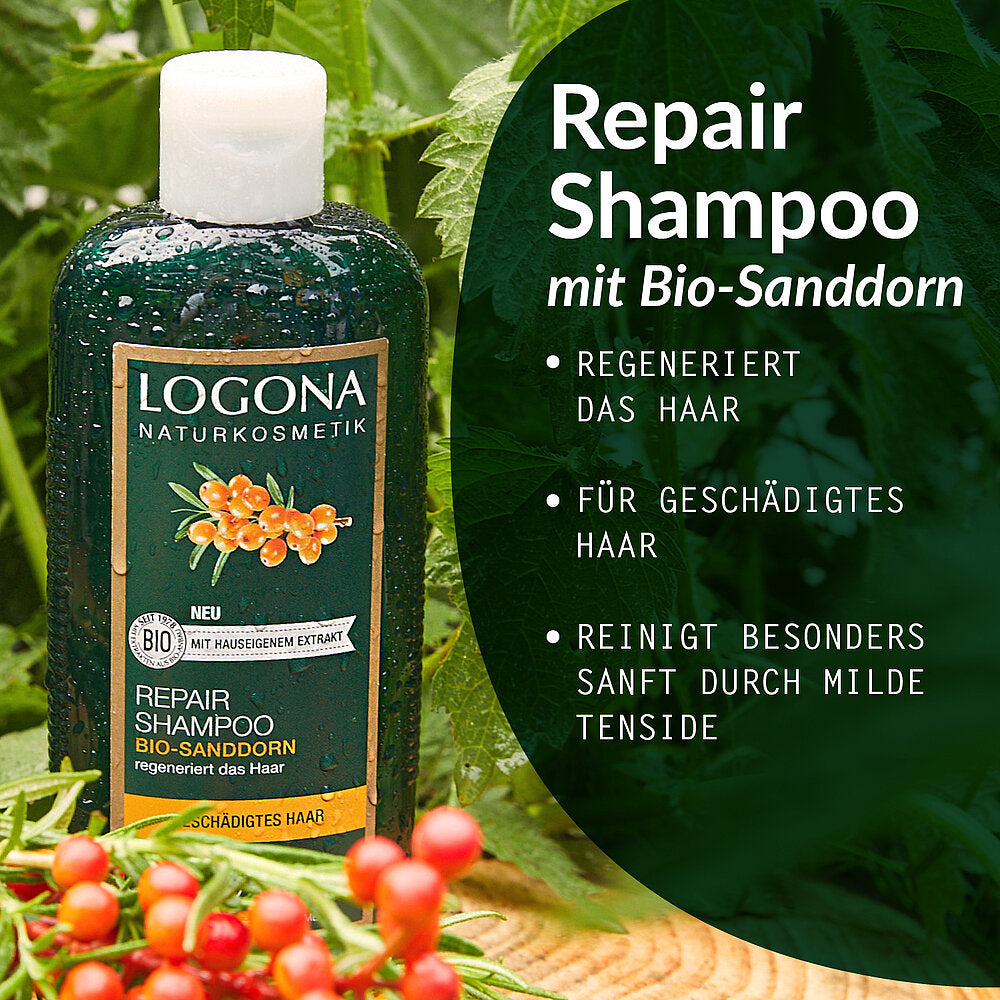 Repair & Pflege Shampoo Bio-Sanddorn, 250ml | Shampoo | Logona