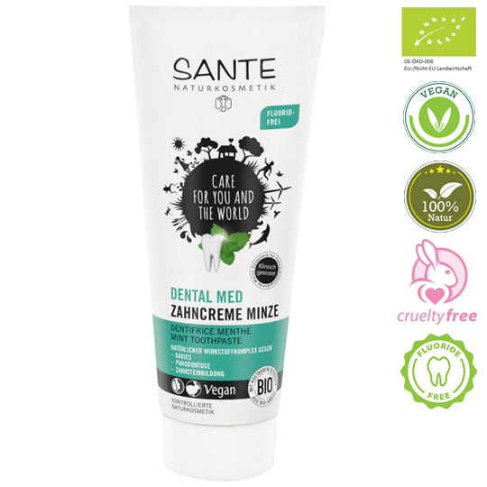 Dental Med Zahncreme Minze, Bio, 75ml | Zahnpasta | Sante