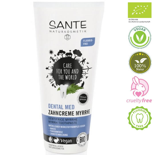 Dental Med Zahncreme Myrrhe, Bio, 75ml | Zahnpasta | Sante