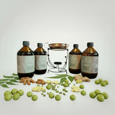 AYURVEDA-PARADIES Starterset, Öl für Manuelltherapie – 4×500 ml Thailams + Ölerwärmer