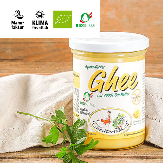 Ayurveda Bio Ghee Chrüterhäx, 180gr - 350gr Glas | Spezialöle, Balsam, Ghee | Chrüterhäx