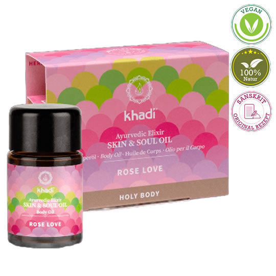 Ayurvedisches Elixier Haut & Seele Körperöl Rose Love, 100ml | Körperöle | Khadi Natural