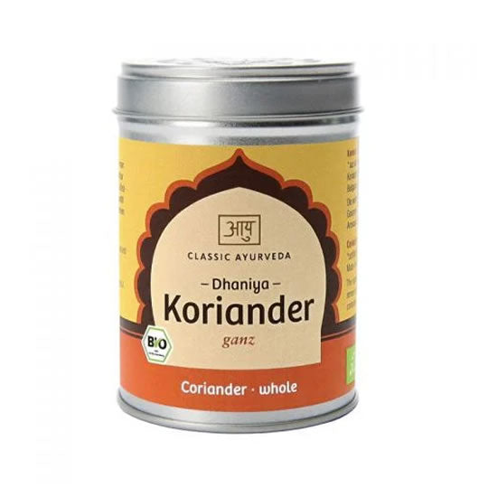 Koriander ganz, Bio 60g | Ayurveda Gewürz | Classic Ayurveda