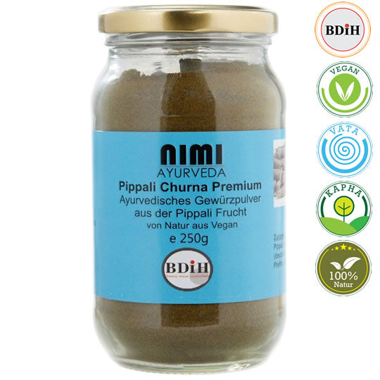 Pippali Churna Premium, 100-250 Gramm Glas