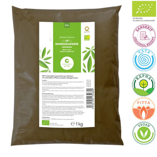 Mandukaparni Kapseln und Churna Pflanzenpulver, Bio | Vitamine & Nahrungsergänzungsmittel | Cosmoveda