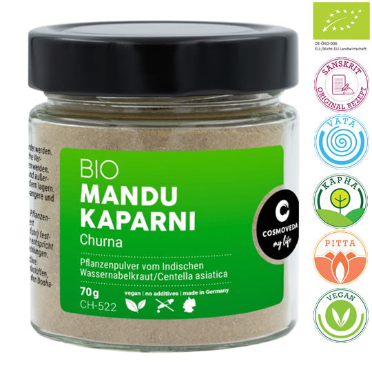 Mandukaparni Kapseln und Churna Pflanzenpulver, Bio | Vitamine & Nahrungsergänzungsmittel | Cosmoveda