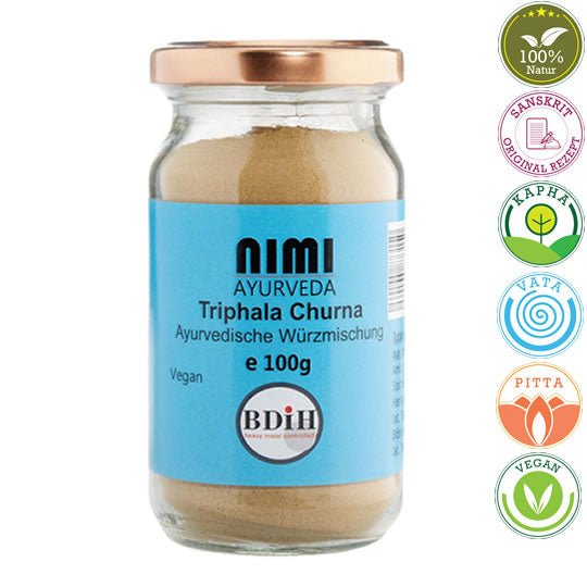 Triphala Churna (Ayurvedische Würzmischung) 100-250gr Glas | Ayurveda Churna | Nimi