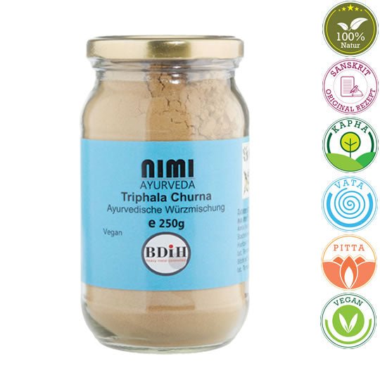 Triphala Churna (Ayurvedische Würzmischung) 100-250gr Glas | Ayurveda Churna | Nimi