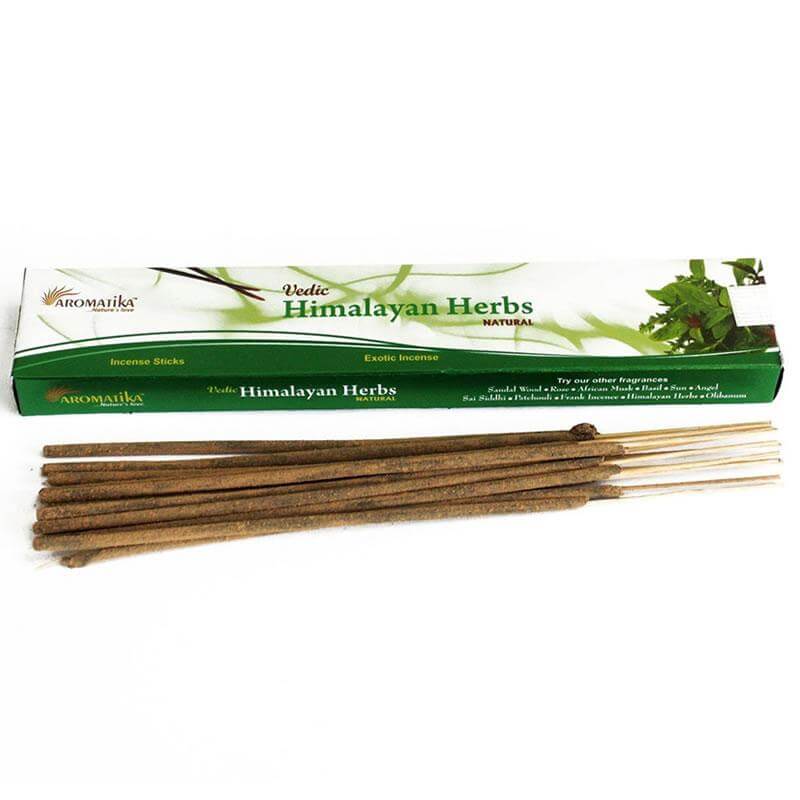 Vedische Räucherstäbchen Himalaya Kräuter, 12 Stk./15g | Räucherstäbchen | Aromatika Nature's Love