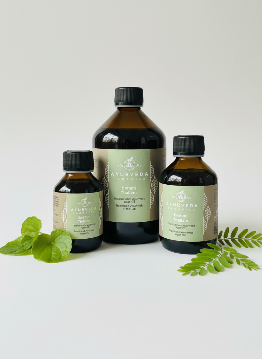 Ayurveda Paradies Brahmi Thailam 100 ml, 200 ml, 500 ml Glasflaschen
