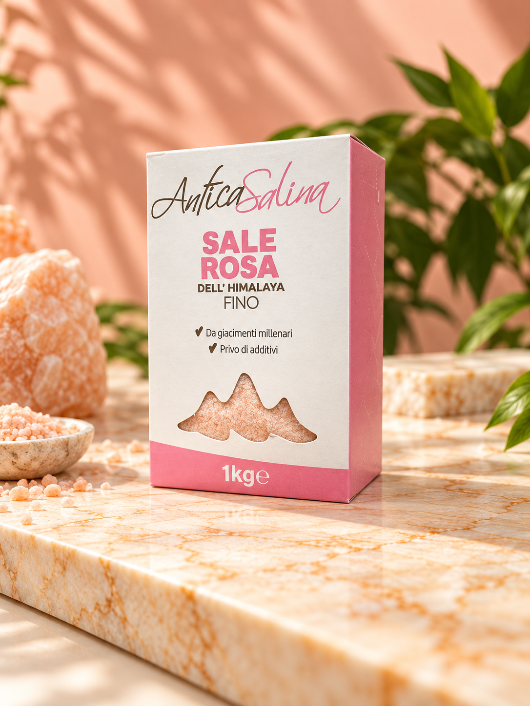 Himalaya Salz Fein Rosa — Sale Antica Salina, 1000g