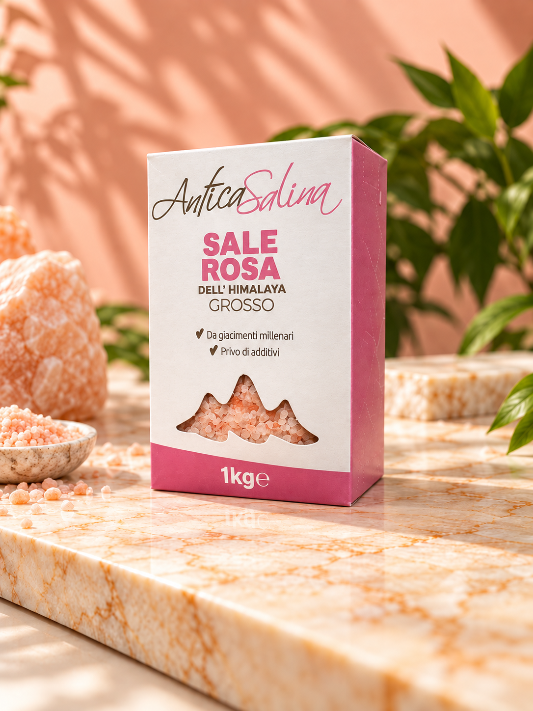 Himalaya Salz Grob Rosa — Sale Antica Salina, 1000g