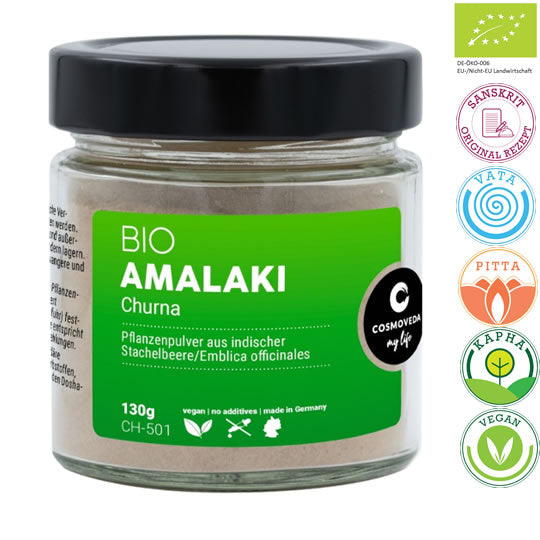 Amla Amalaki Pflanzenpulver Bio. Ayurveda Paradies.