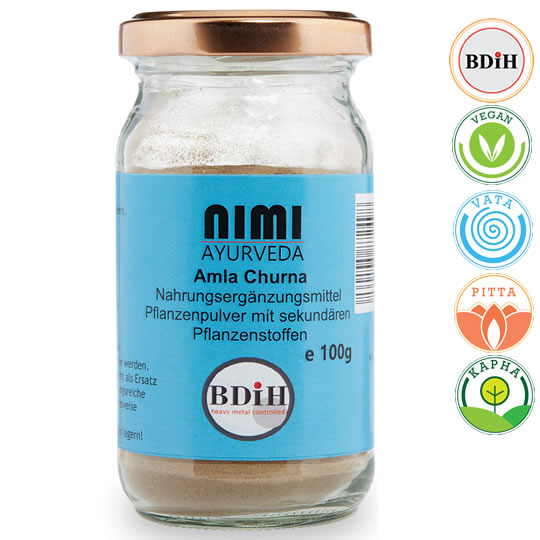 Amla Churna Premium, 100gr Glas | Ayurveda Churna | Nimi