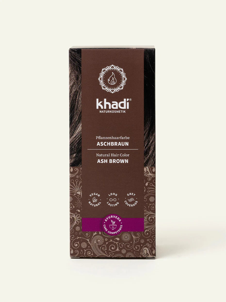 Khadi Pflanzenhaarfarbe Aschbraun, 100gr