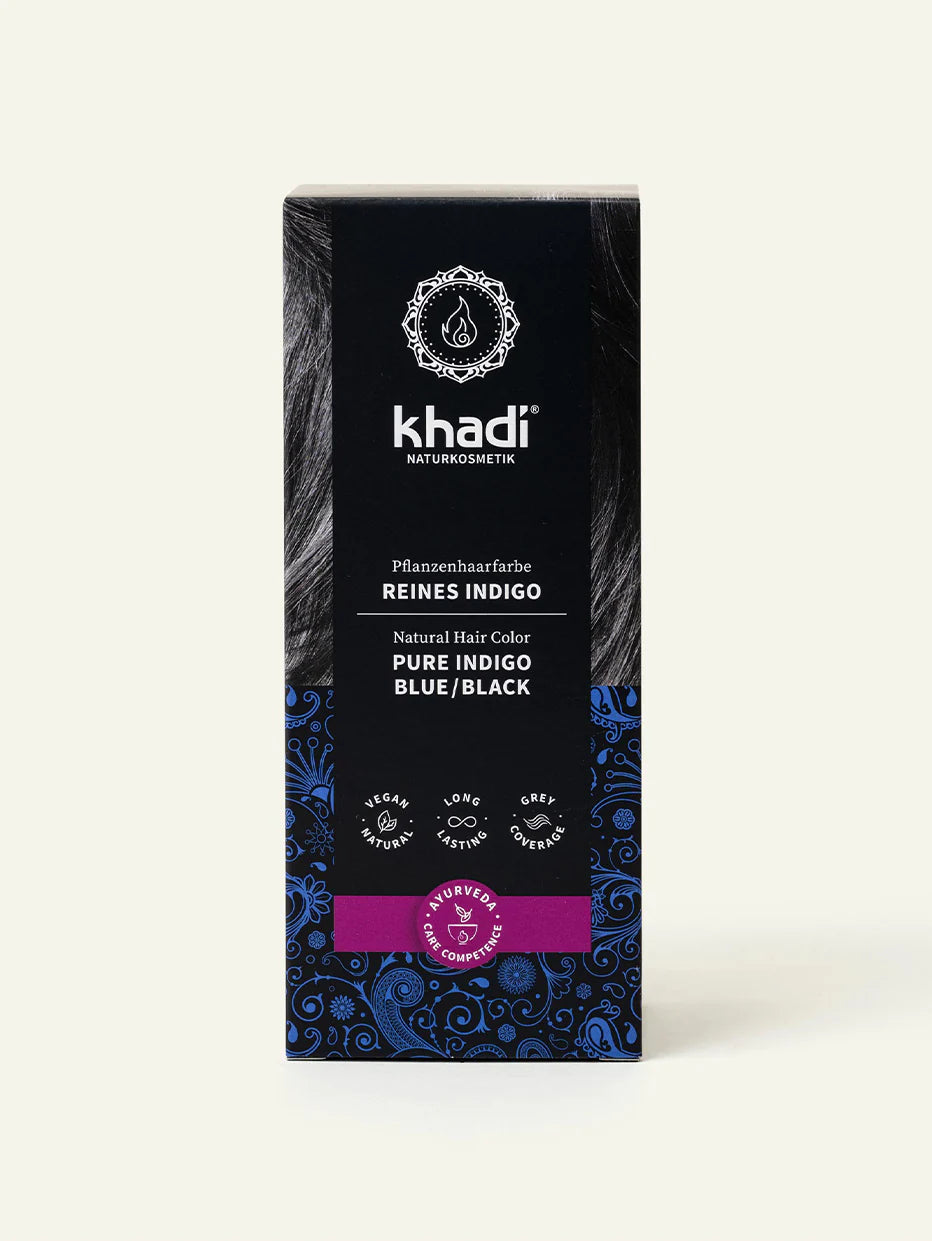 Khadi Pflanzenhaarfarbe Reines Indigo, 100gr