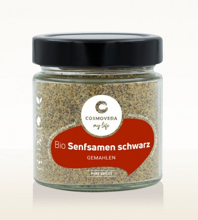 Mustard seeds whole, yellow or black, in a glass, organic 140gr/130gr