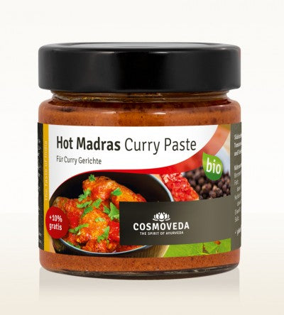 Cosmoveda Bio Hot Madras Curry Paste, 175g
