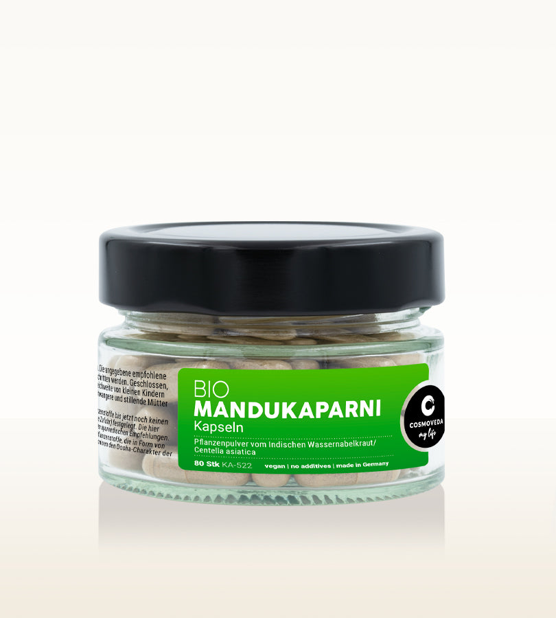Gélules de Mandukaparni et poudre de plante churna, bio