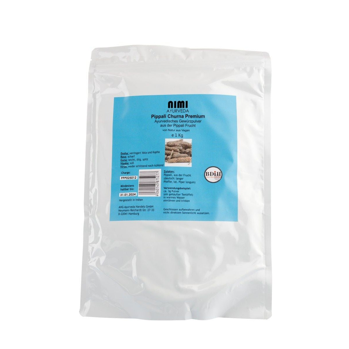 Pippali Churna Premium, pot de 100 à 250 grammes
