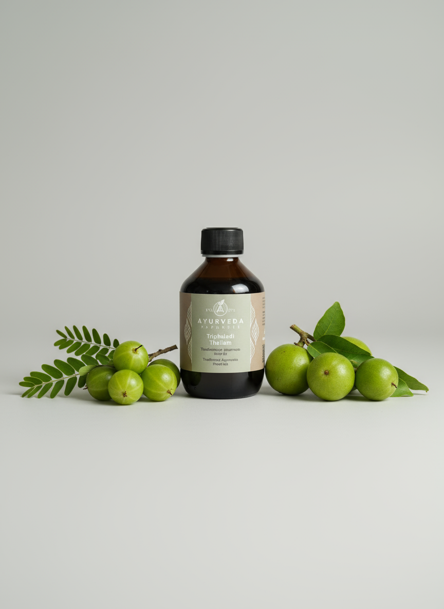 Ayurveda Paradies Triphaladi Thailam 100 ml, 200 ml, 500 ml Glasflaschen