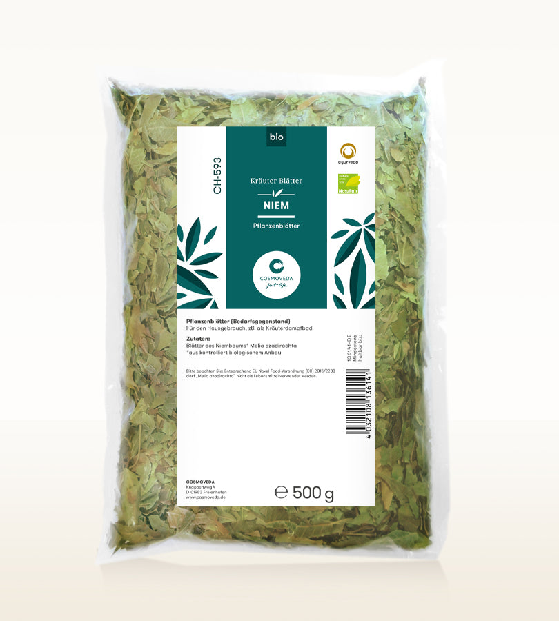Cosmoveda Bio Neem Pflanzenblätter, 500 g