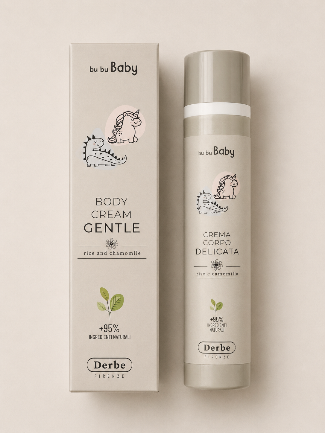 DERBE Bu Bu Baby - Zarte Körpercreme – Crema Corpo Delicata, 100 ml