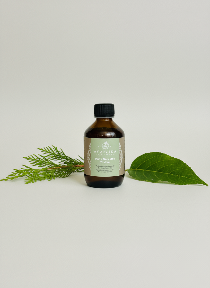 Premium Maha Narayana Thailam 200 ml, 500 ml und 1000 ml Glasflaschen