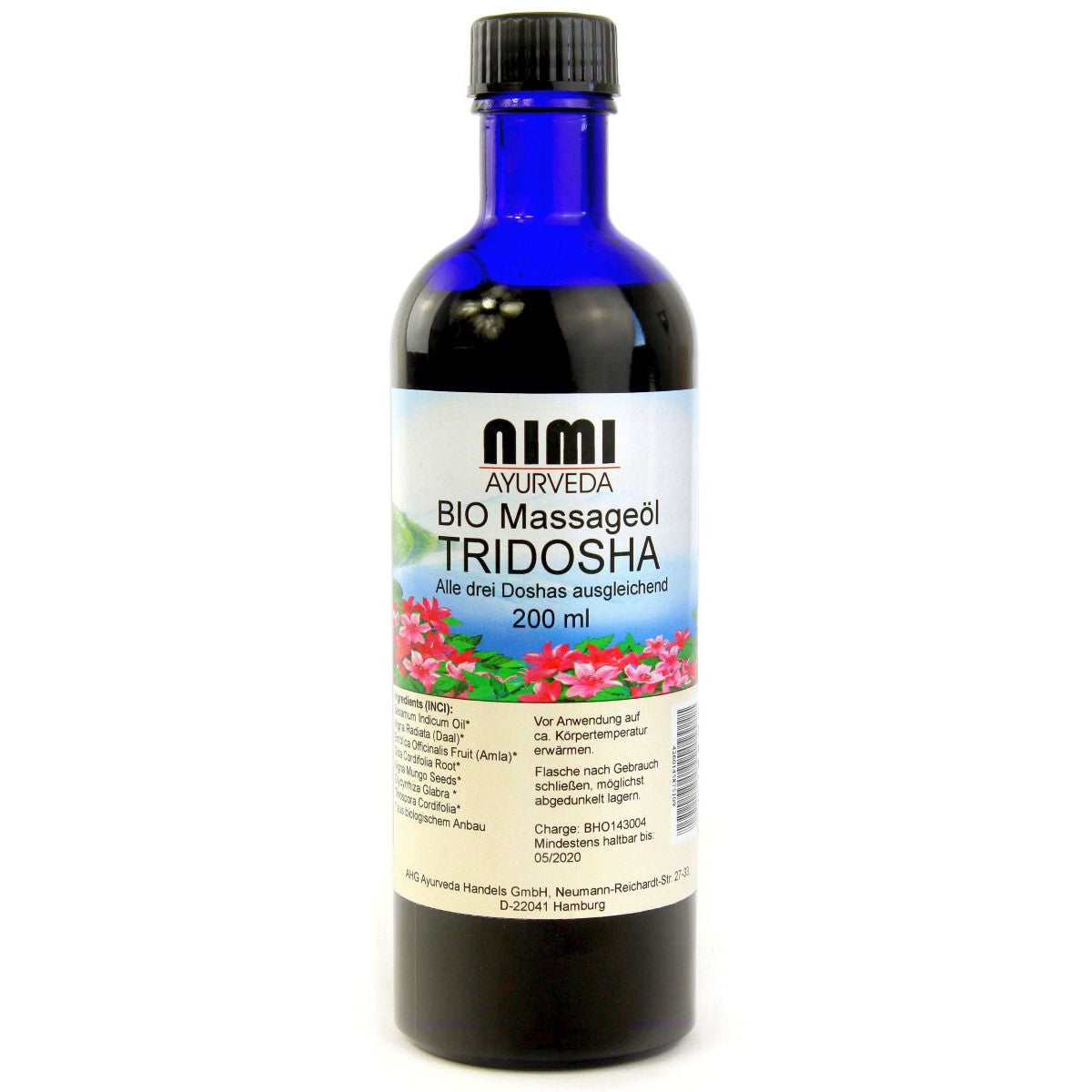 Nimi Tridosha Massageöl Bio, 200 ml    MHD 10/2026