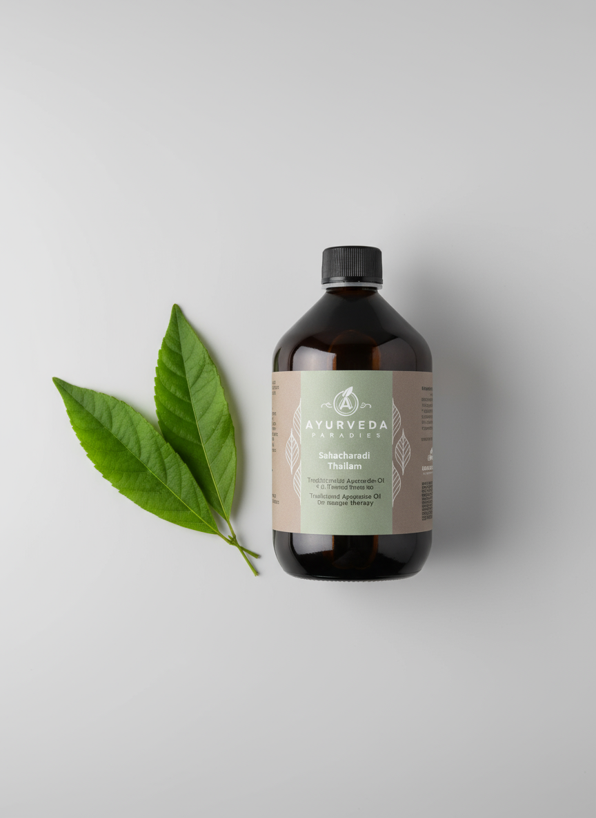 Premium Sahacharadi Thailam, 2DL & 1 liter glass bottles