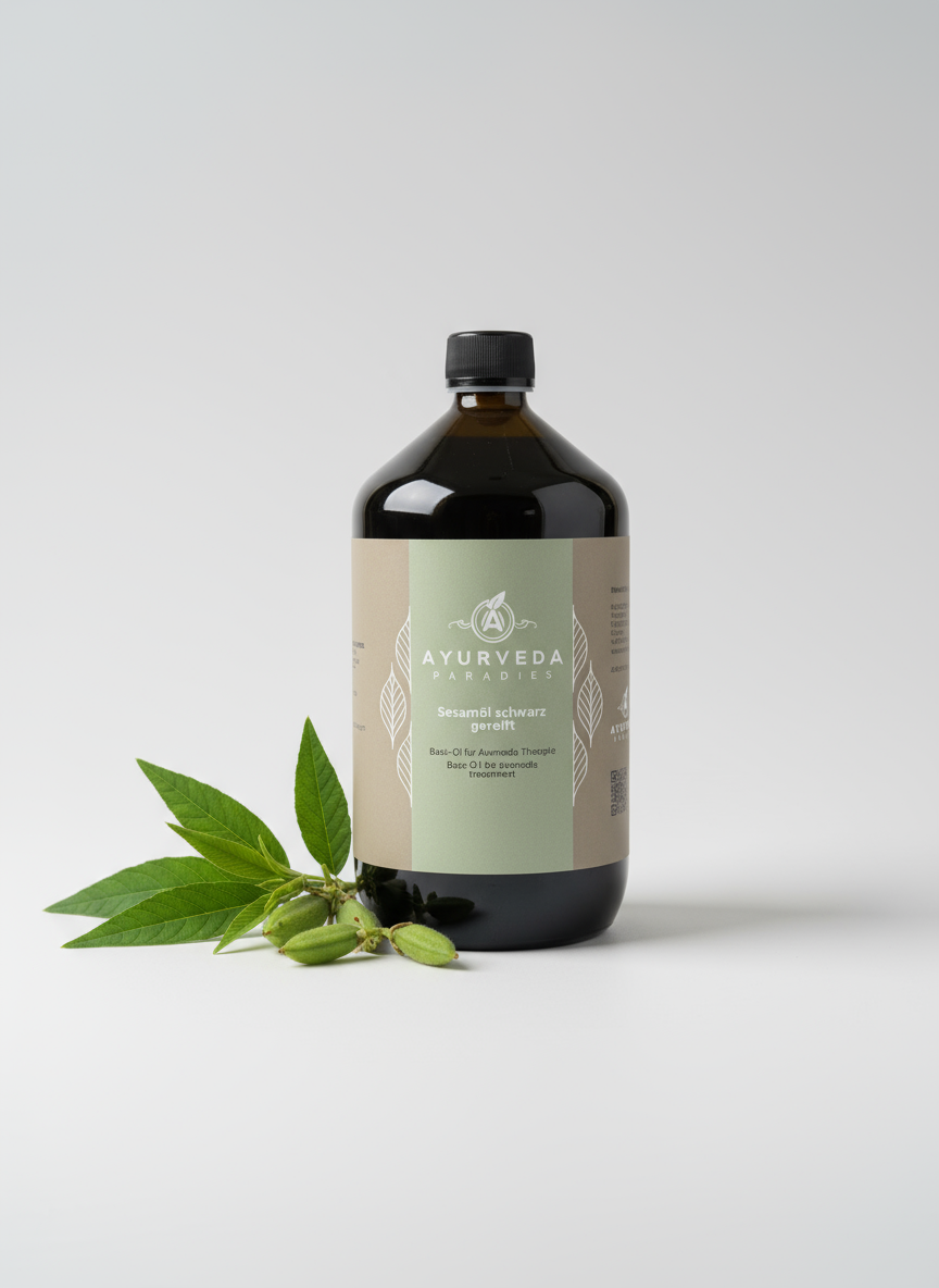 Ayurveda-Paradies Sesamöl Premium schwarz gereift, kalt gepresst: 1000 ml