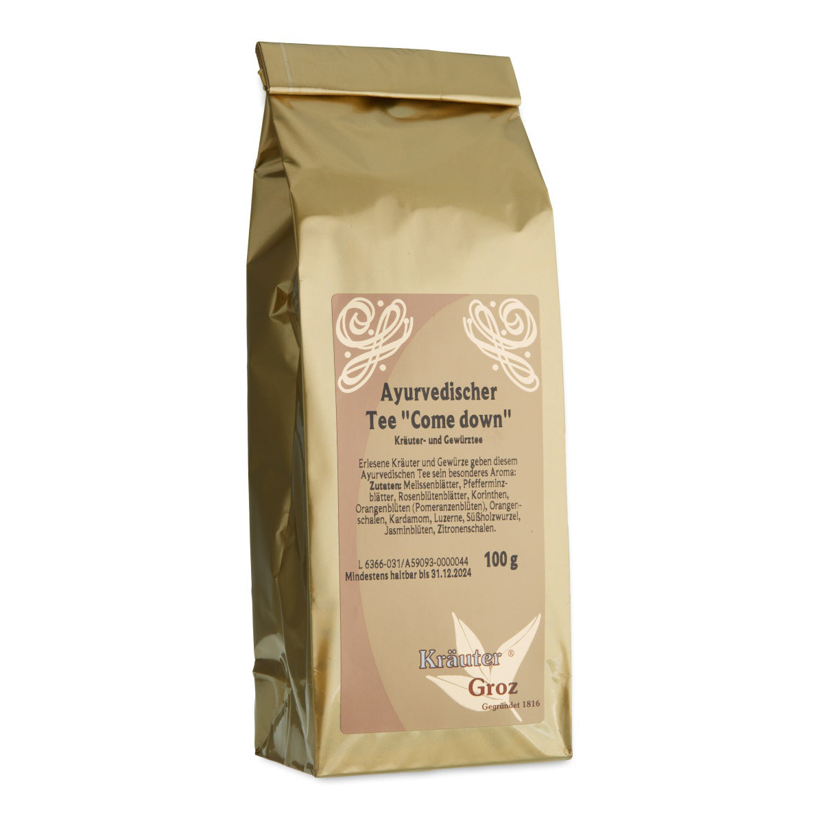 "Kräutertee Come Down" Ayurveda Premium Tee, 100g Beutel