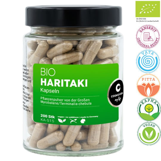 Bio Haritaki Kapseln 200 Stück Ayurveda Paradies