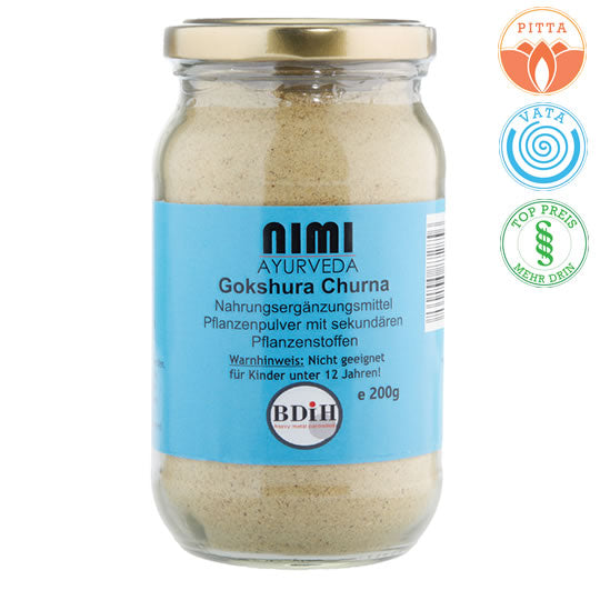 Gokshura Churna Premium, 200gr Glas | Ayurveda Churna | Nimi