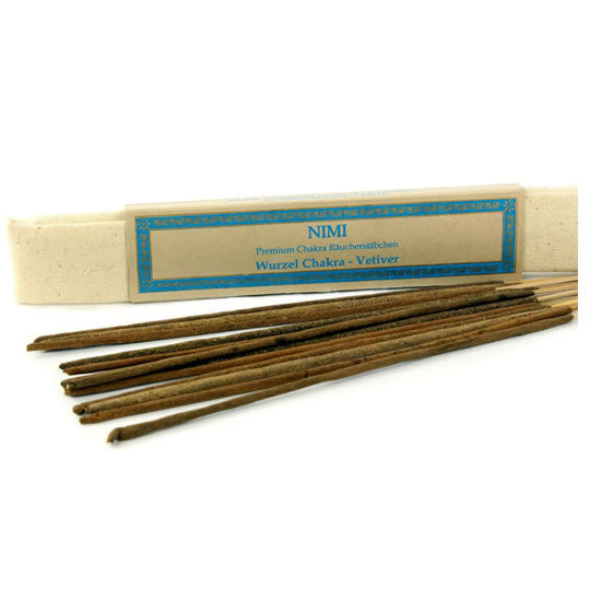 15 Premium Räucherstäbchen Wurzel Chakra - Vetiver | Räucherstäbchen | Nimi