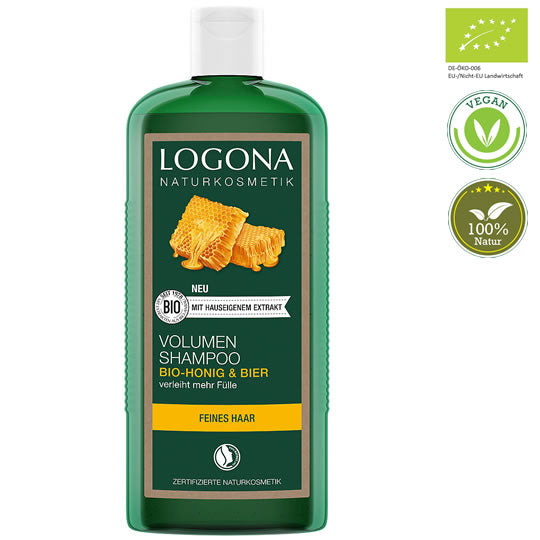 Volumen Shampoo Bier & Bio-Honig, Bio, 500ml | Shampoo | Logona
