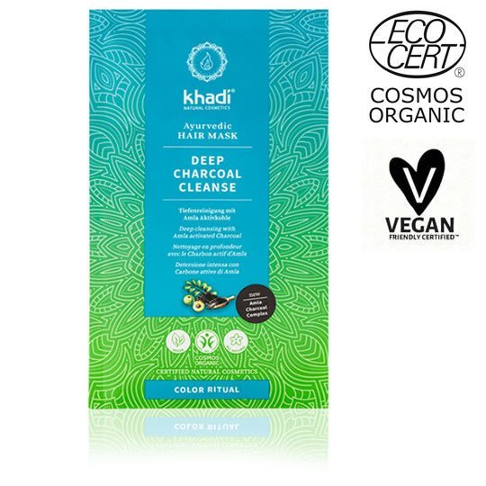 Ayurvedische Haarmaske Deep Charcoal Cleanse, 50gr | Haarpflege | Khadi Natural