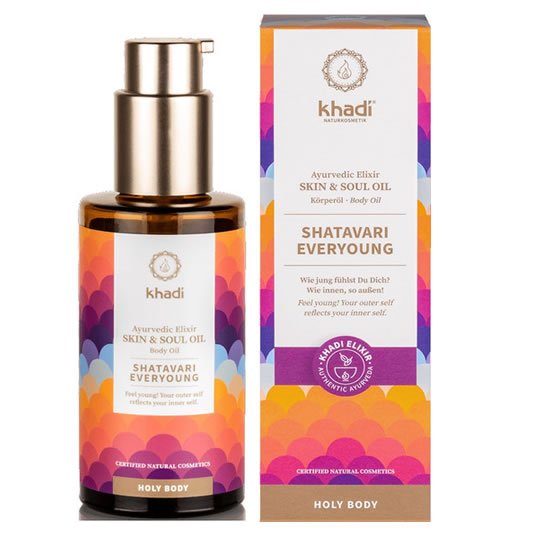 Ayurvedisches Elixier Haut & Seele Körperöl Shatavari Everyoung, 10-100ml | Ayurveda Kosmetik | Khadi Natural