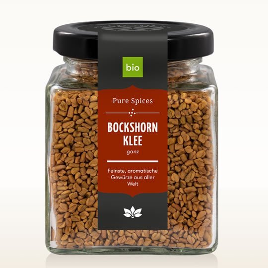 Bio Bockshornklee im Glas ganz oder gemahlen, 130g/90g - Ayurveda Paradies Schweiz