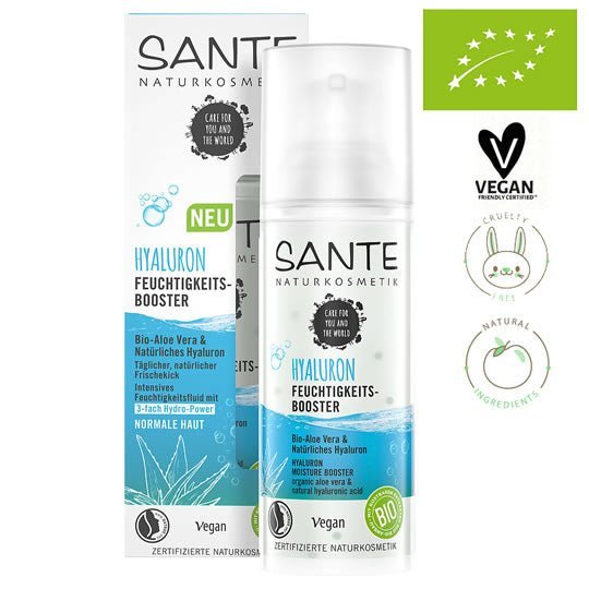Feuchtigkeitsbooster Bio-Aloe Vera & Natürliches Hyaluron, 50ml | Gesichtspflege | Sante