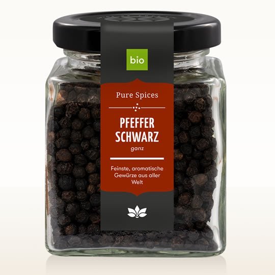 Pfeffer schwarz im Glas, Bio 100g | Cosmoveda