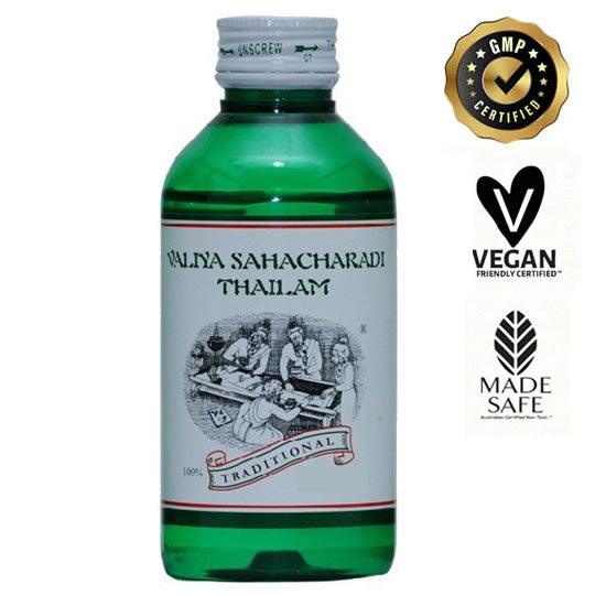 Premium Sahacharadi (Valiya Sahacharadi) Thailam, 200ml - 1 Liter Medizinal-Glasflasche - Ayurveda Paradies Schweiz